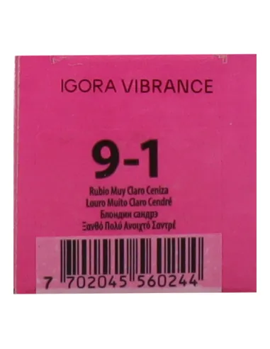 Schwarzkopf Igora Vibrance 9-1 - Rubio Muy Claro Ceniza 60 ml
